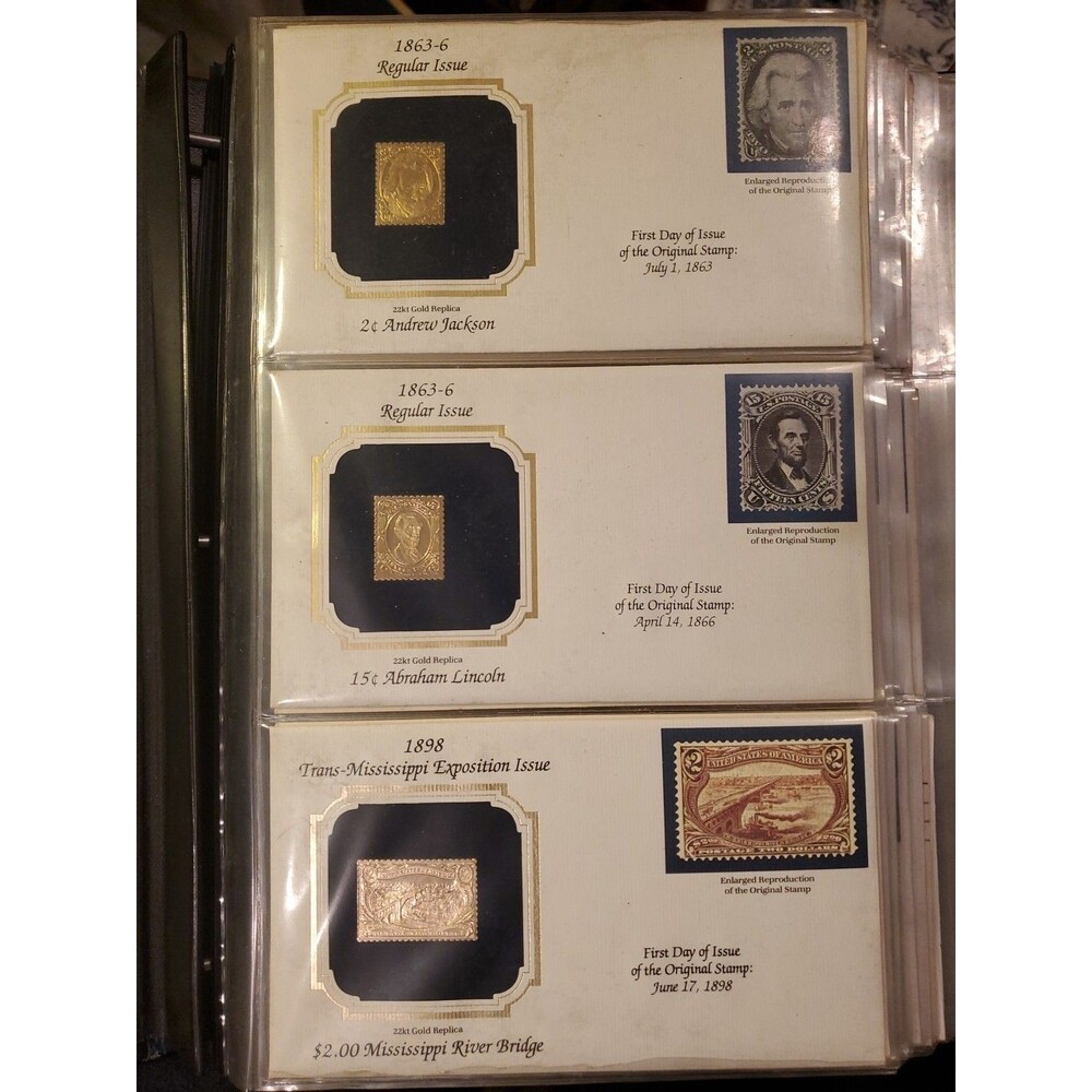 Vintage Stamps - Golden Replicas + Extensive First Day Cover Collectios
